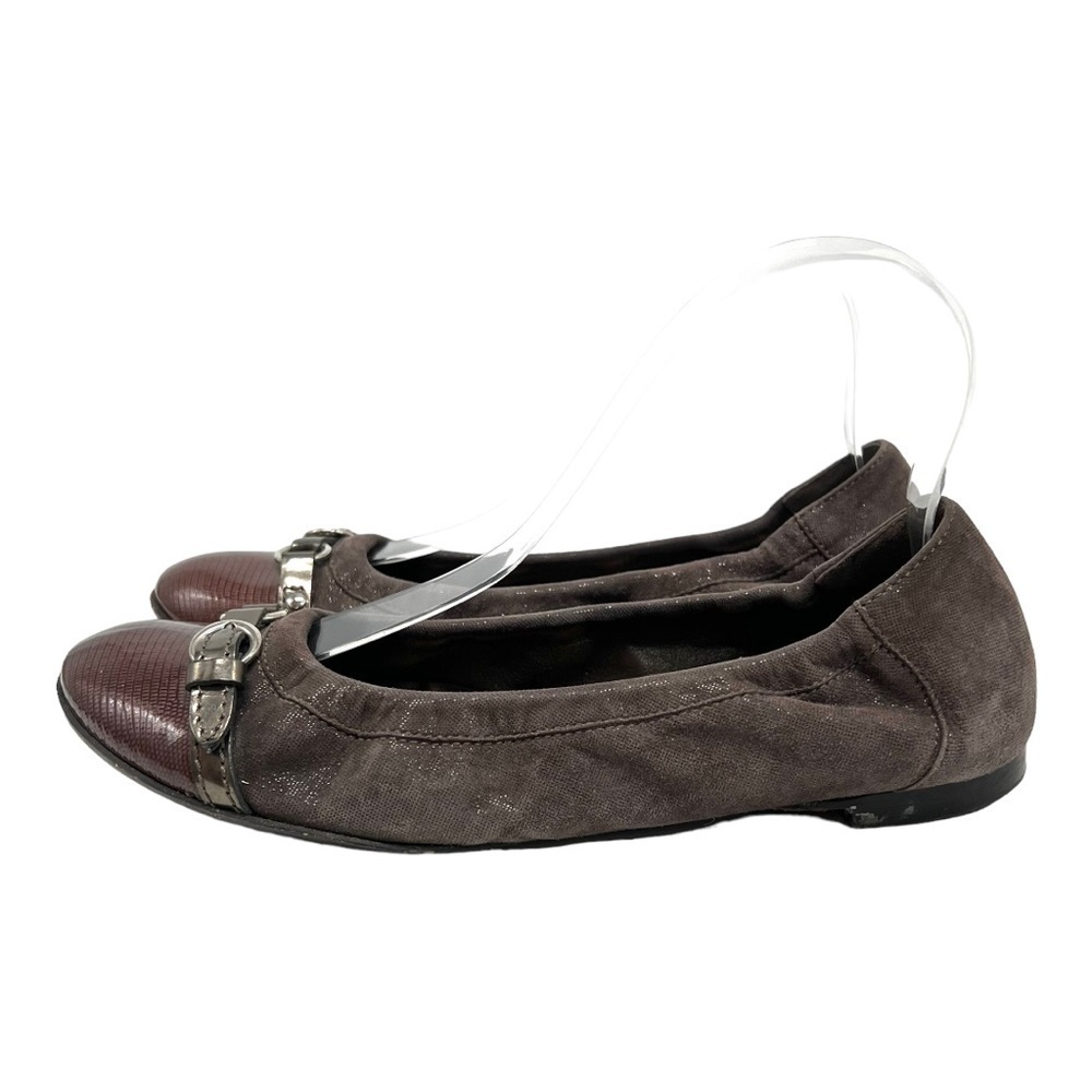 AGL Attilio Giusti Leombruni Brown Leather Cap Toe Flats Women’s 38 - Picture 6 of 13